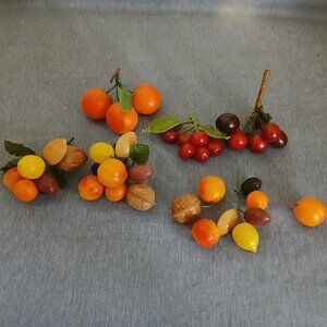 Pretend Play Foods Nuts, Tangerine, Cherries, Abricot
